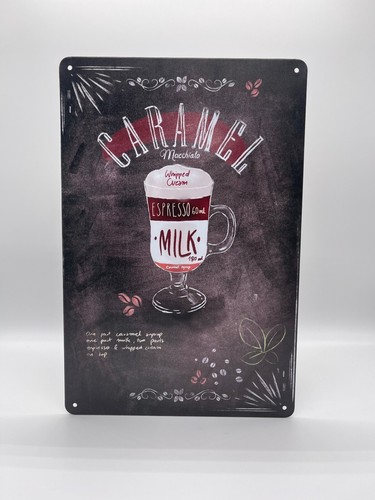 Blechschild caramel coffee - caramel,