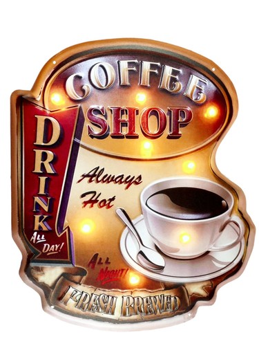 Blechschild coffee shop cafe - blechschild,