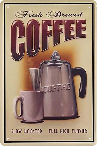 Blechschild lustiger kaffee - blechschild,