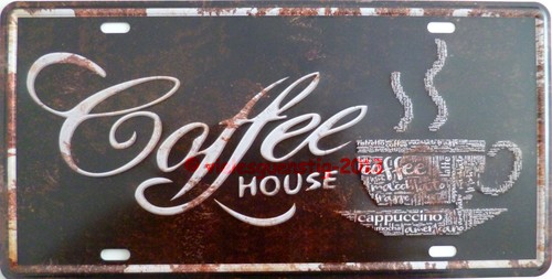 Blechschild 5x30cm coffee - 15,5x30cm,