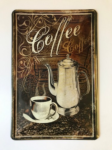 Blechschild coffee 30x20cm - coffee, |