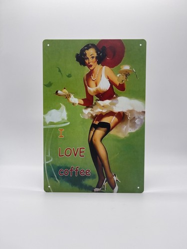 Blechschild love coffee - blechschild, i