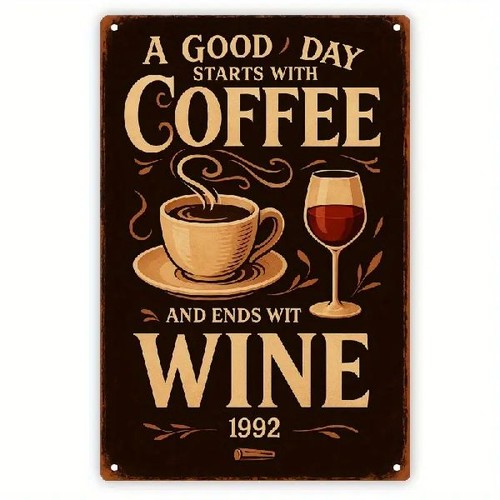 Blechschild good day starts - good,