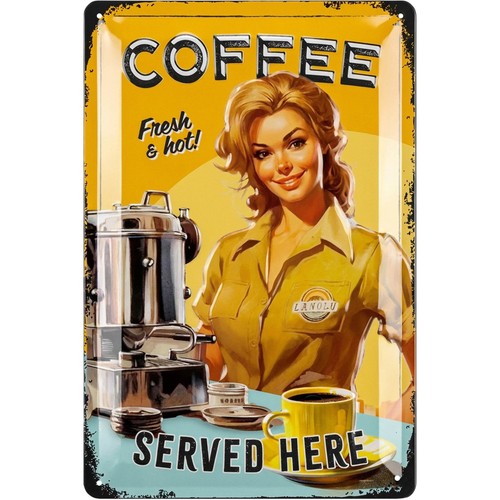 Retro blechschild kaffee deko - retro,