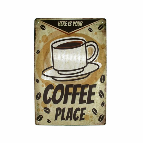 Blechschild coffee place - "coffee, place"