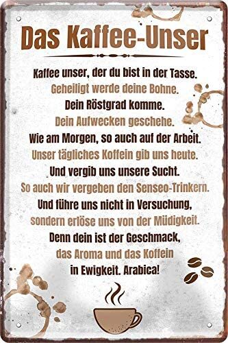 Blechschild lustiger kaffee - lustiger,