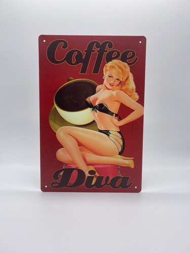 Blechschild coffee diva - blechschild,