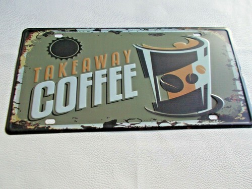 Blechschild take away coffee - blechschild, coffee'