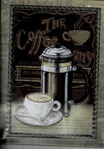 Blechschild the coffee - blechschild,