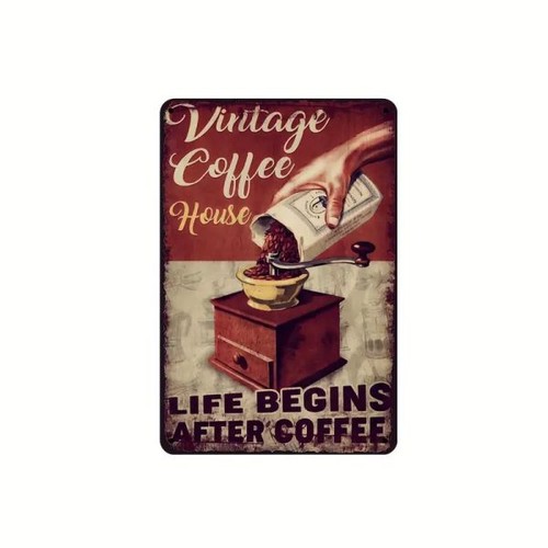 Blechschild vintage coffee - vintage,