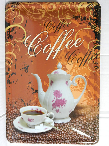 Blechschild coffee kaffee - coffee,