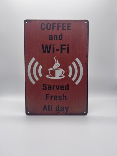 Blechschild coffee wifi - coffee, &