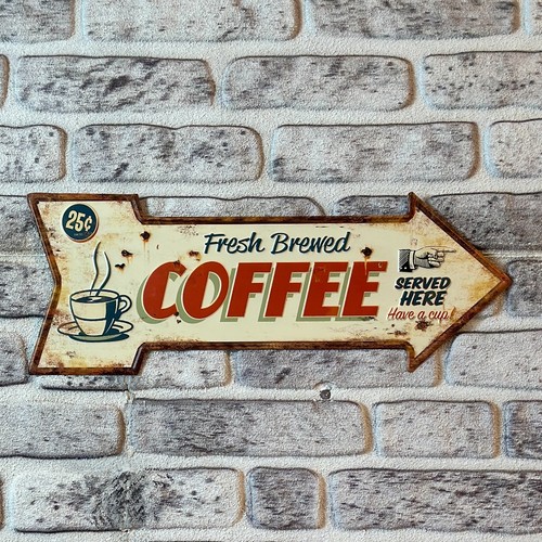 Blechschild fresh brewed - blechschild,