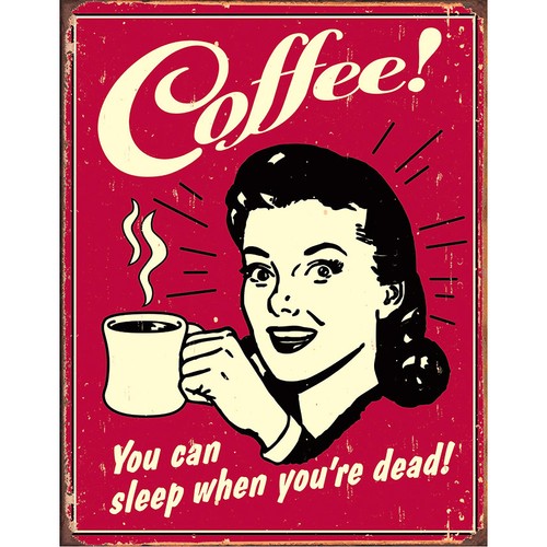 Desperate blechschild coffee - desperate,