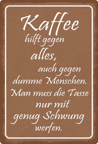 Blechschild 20x30cm gewölbt