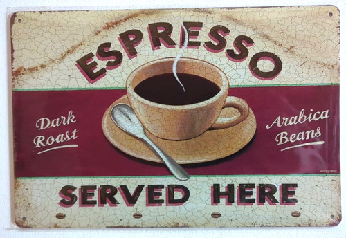 Blechschild kaffee espresso - kaffee,