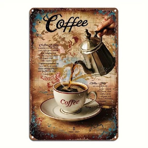 Blechschild coffee kaffee - blechschild,